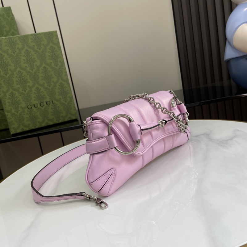 Сумка Gucci розовая с цепью