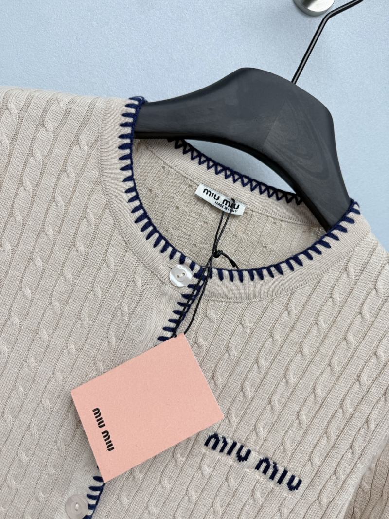 Кардиган Miu Miu с контрастной окантовкой