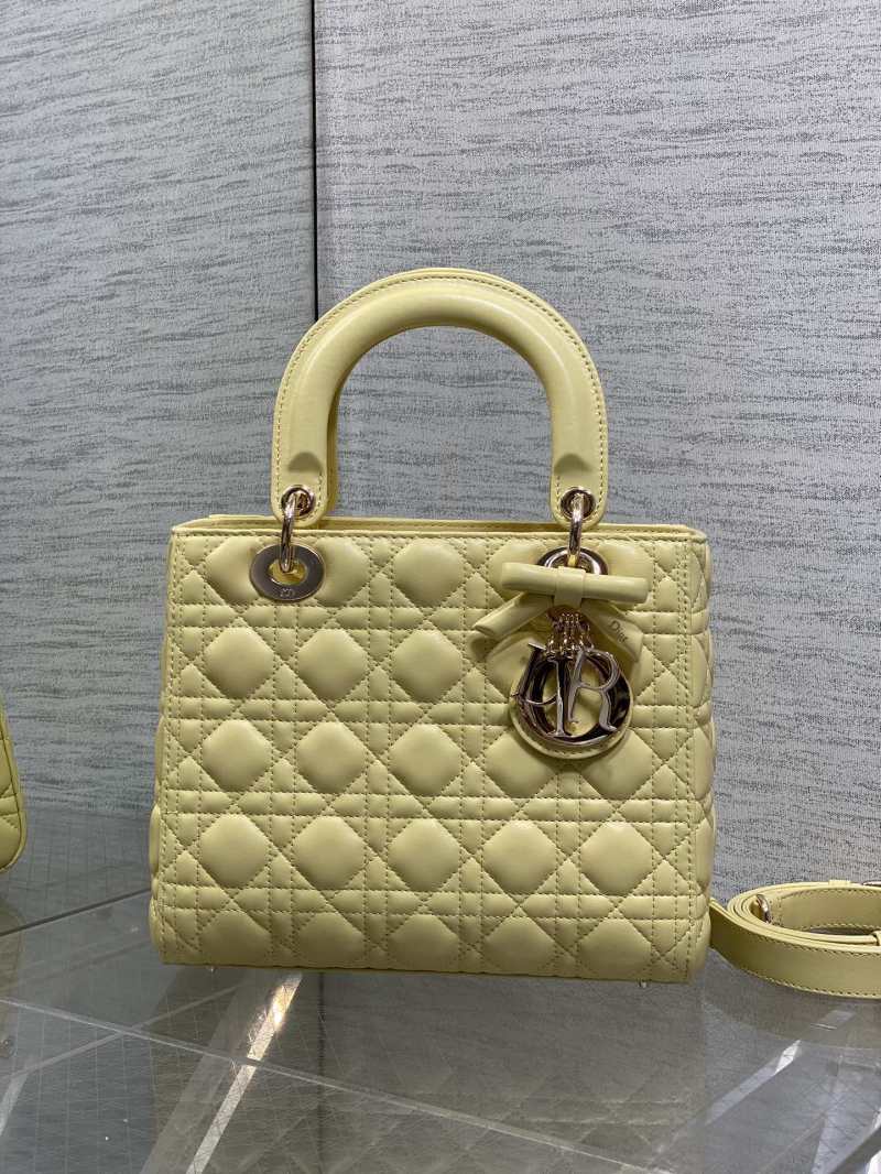 Сумка Dior Lady Dior желтая