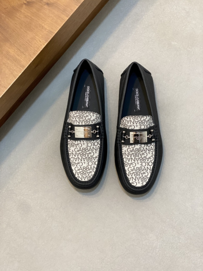 Черные мокасины Dolce&Gabbana с логотипом