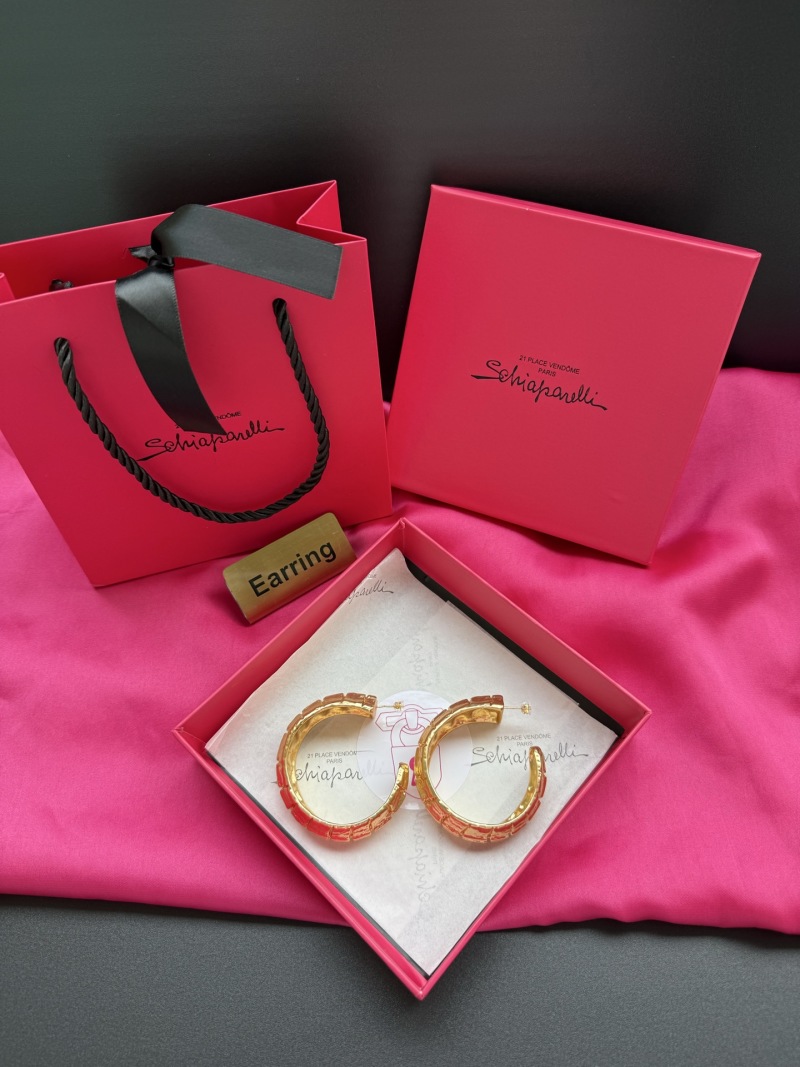 Серьги-кольца с текстурой Schiaparelli