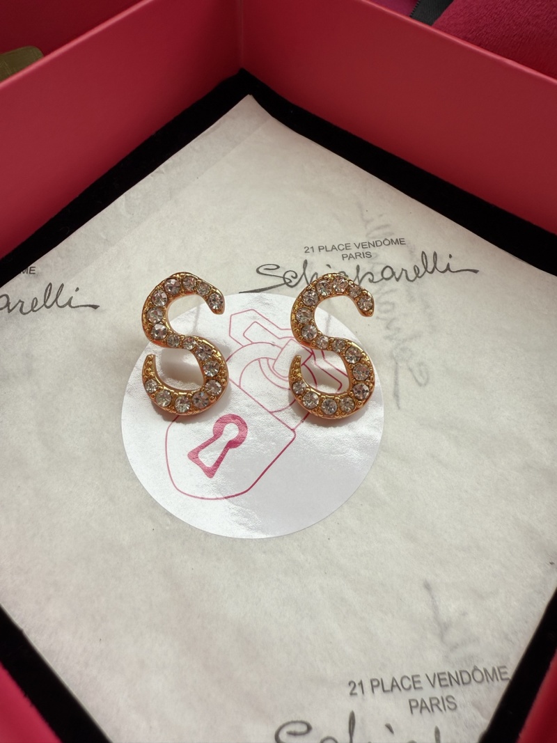 Серьги в виде буквы S с кристаллами Schiaparelli