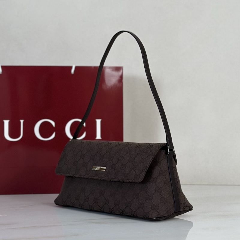 Сумка женская с длинным ремешком коричневого цвета Gucci