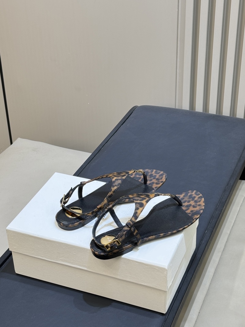Женские сандалии Saint Laurent с металлическим логотипом