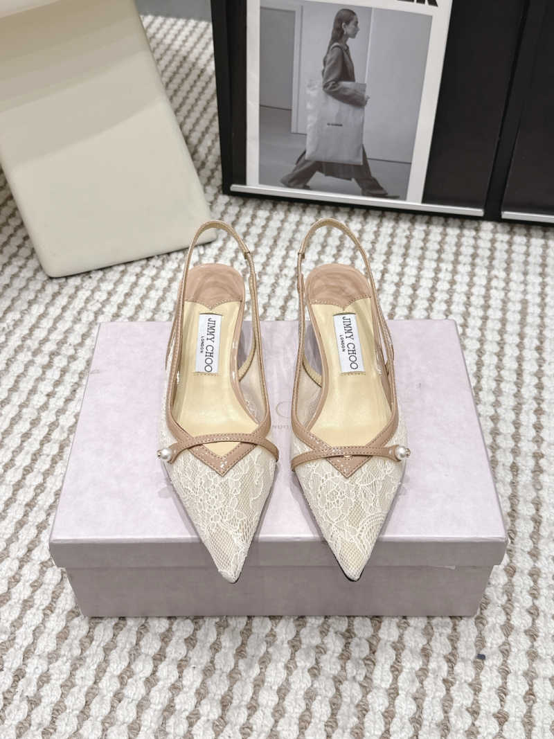 Женские туфли с острым носом и лодочкой из кружева Jimmy Choo