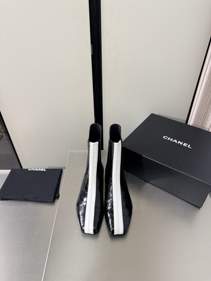 Женские ботильоны Chanel с логотипом черного цвета