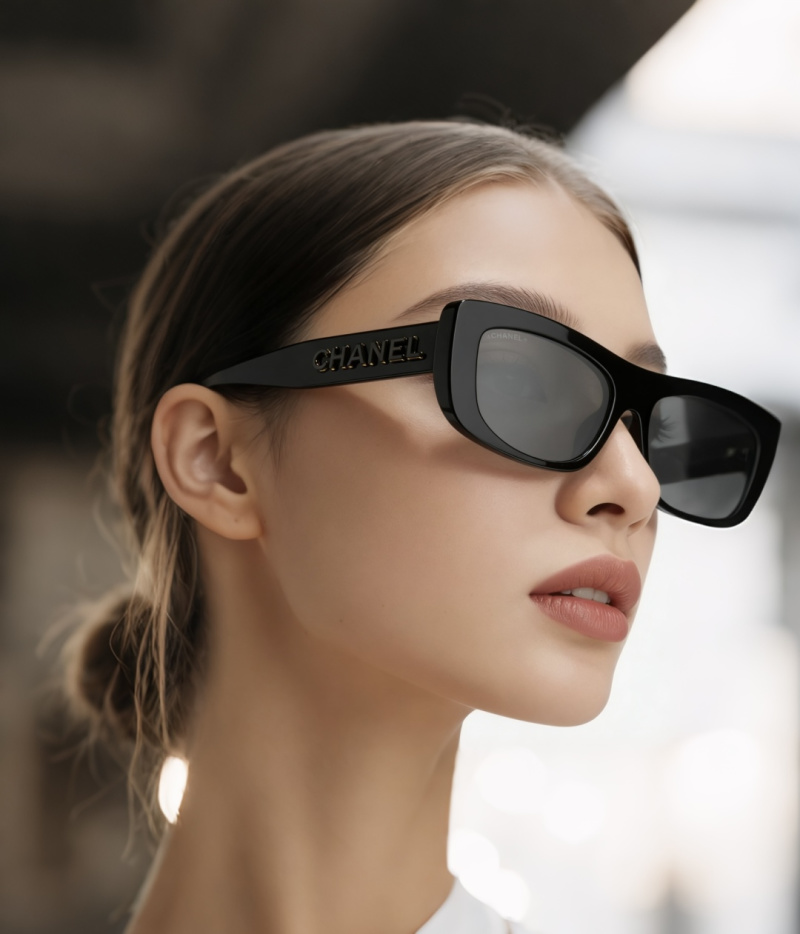 Черные солнцезащитные очки CHANEL