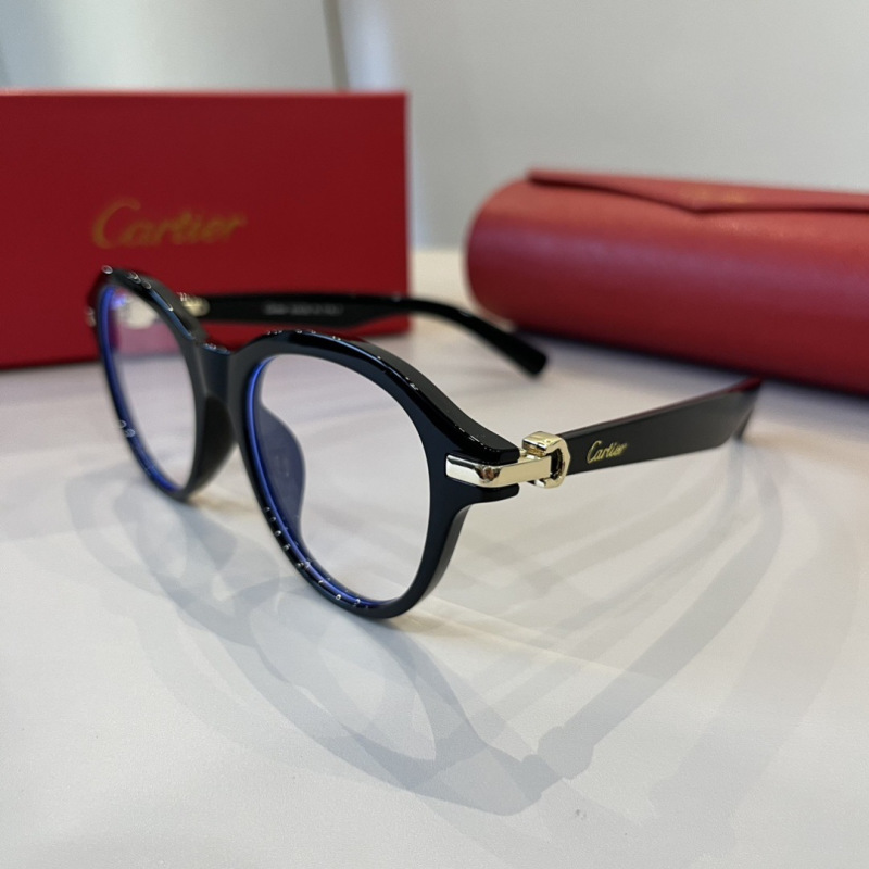 Очки Cartier черные с золотым декором