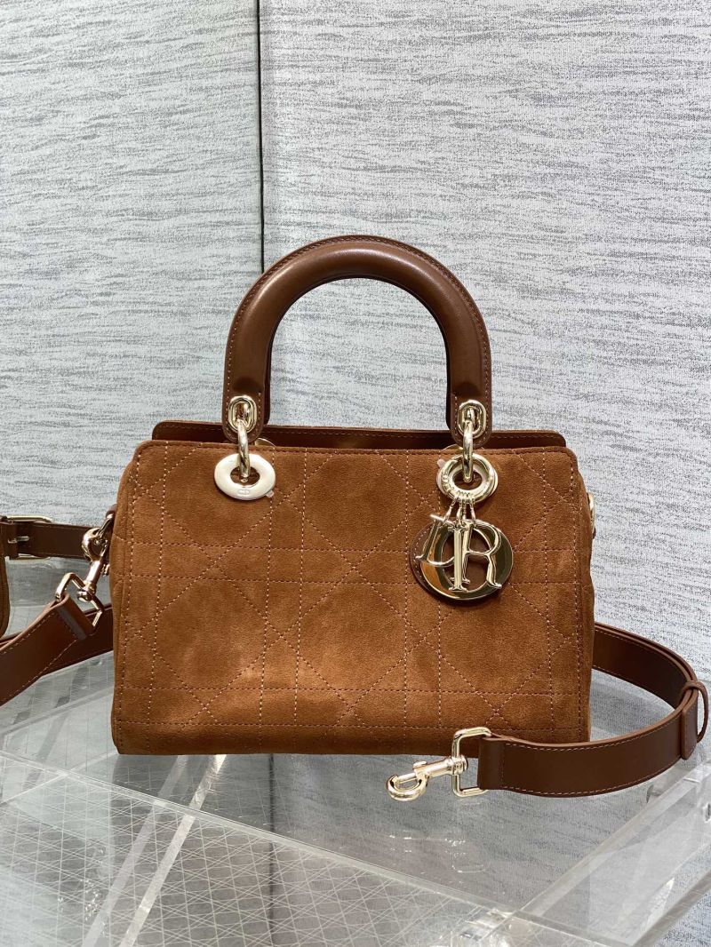 Сумка Dior Lady Dior коричневая замша