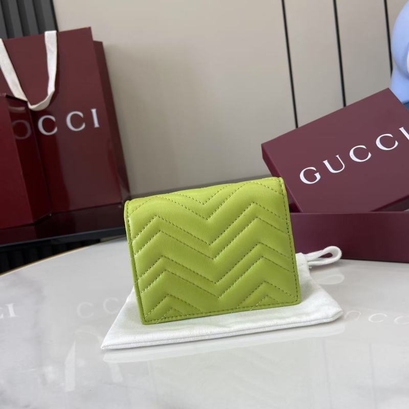 Портмоне Gucci зеленый с логотипом GG