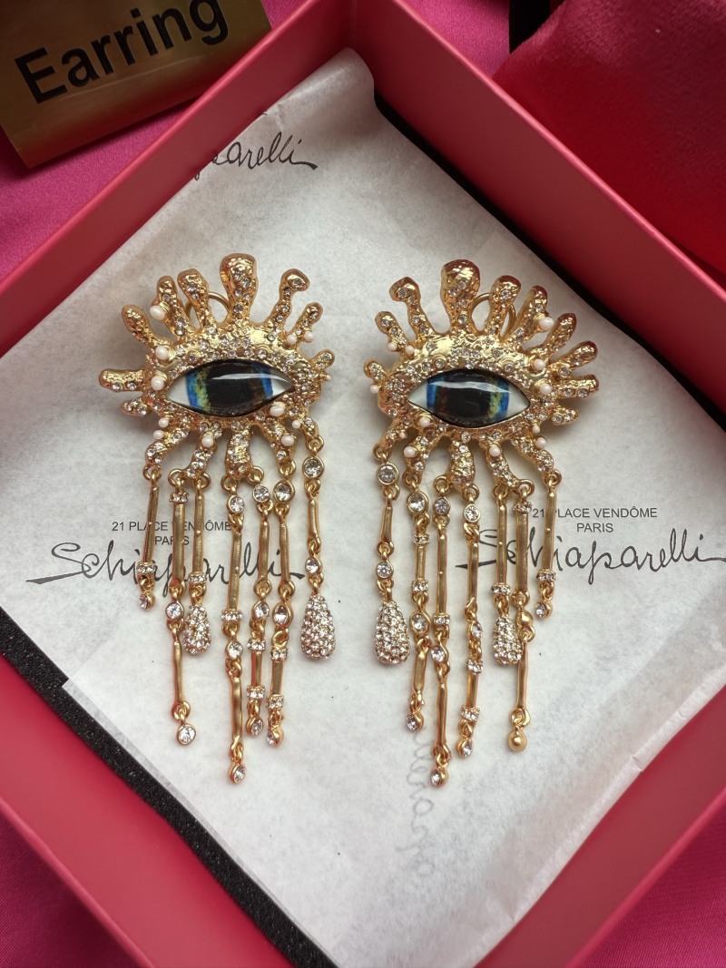 Серьги с глазом и кистями Schiaparelli