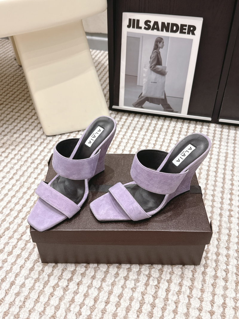 Женские мюли Alaïa с квадратным мысом