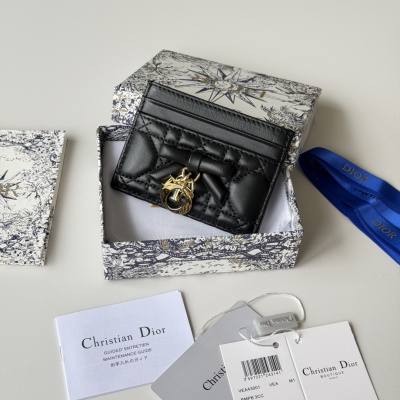 Визитница Christian Dior черная с бантом