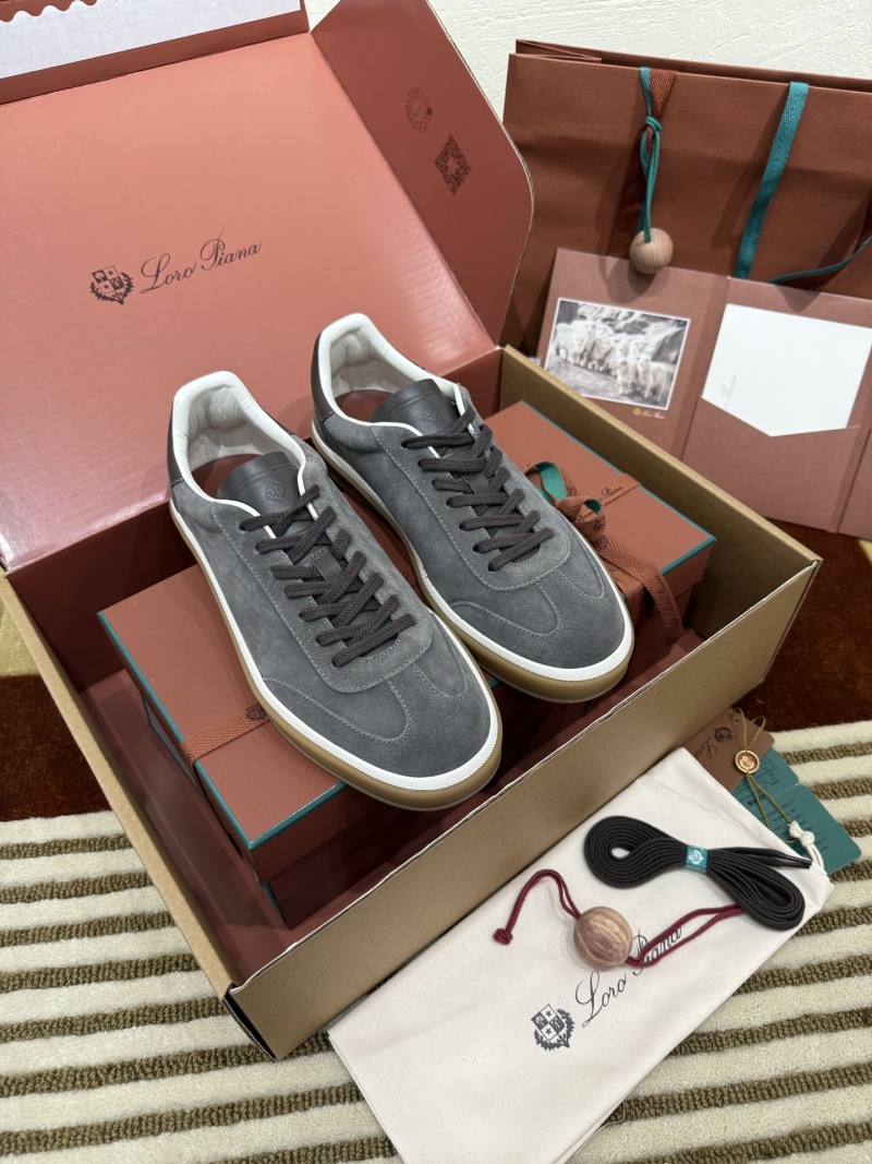 Кроссовки Loro Piana Tennis Walk серые