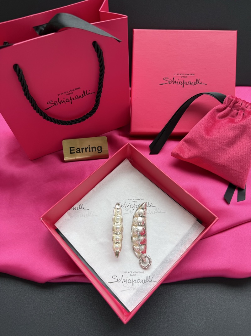 Серьги в форме фасоли с жемчугом Schiaparelli