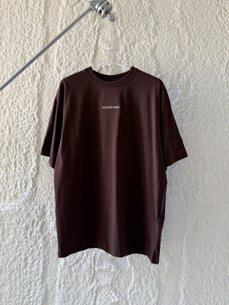 Футболка Balenciaga, темно-коричневая