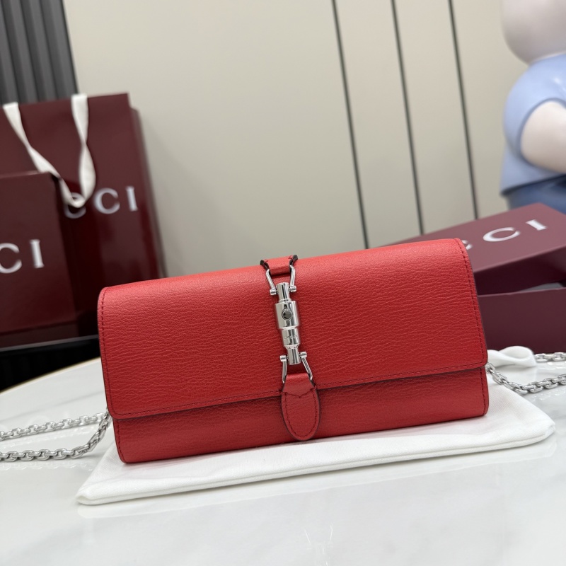 Портмоне Gucci красное с цепочкой