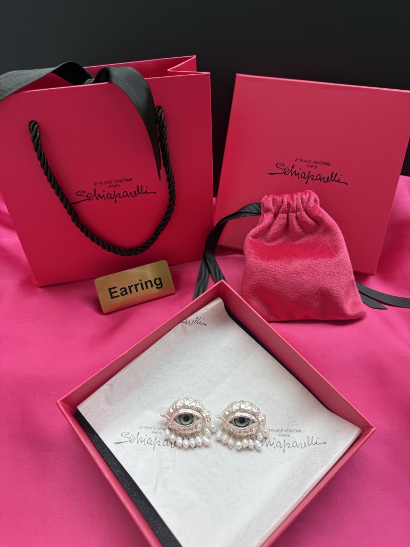 Серьги в виде глаз с жемчугом Schiaparelli