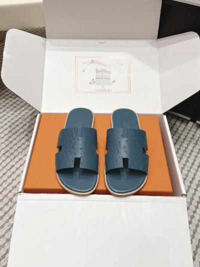 Мужские сандалии Hermès с отделкой под кожу