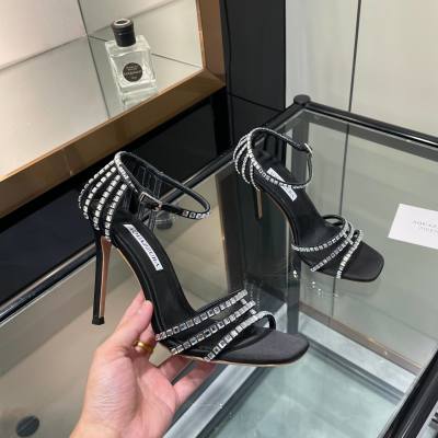 Босоножки Aquazzura на шпильке с кристаллами