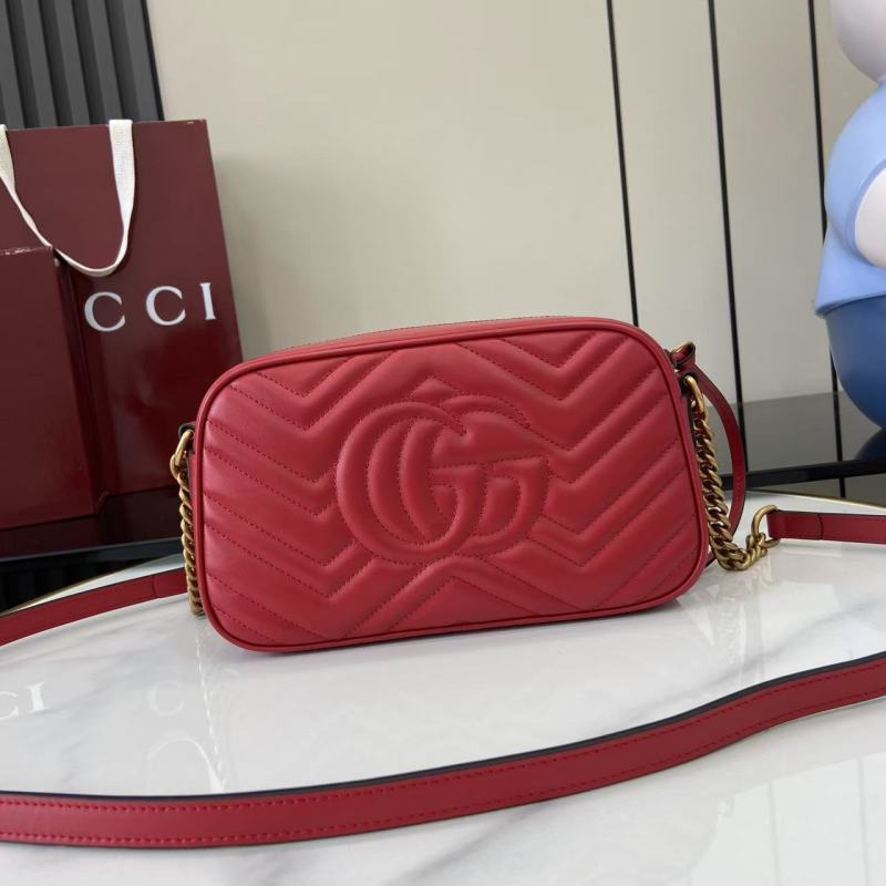 Сумка-кроссбоди Gucci красная с цепочкой