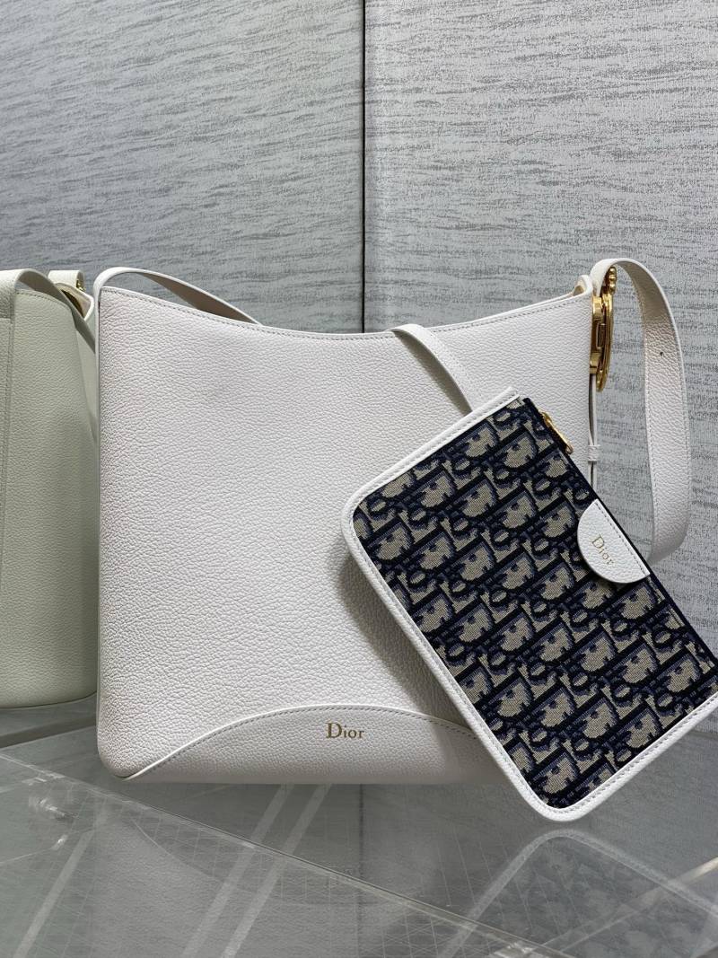 Белая сумка Dior с кошельком
