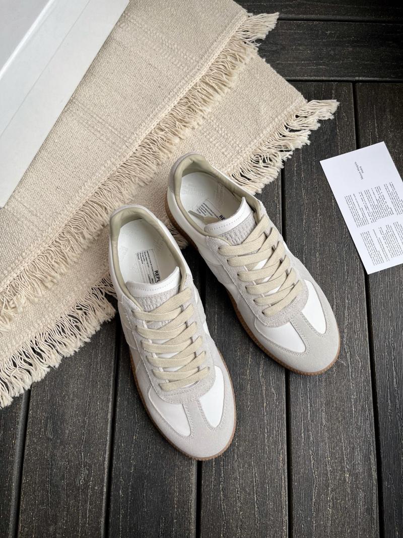 Женские кеды из натуральной кожи и замши Maison Margiela