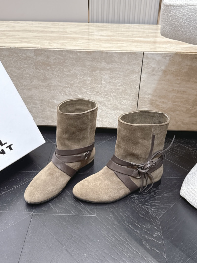 Женские ботильоны Isabel Marant бежевого цвета
