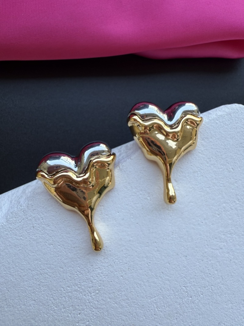 Серьги в форме сердец с эффектом стеклянного растекания Schiaparelli