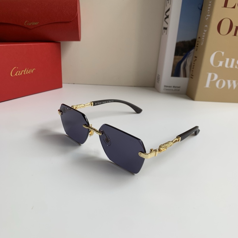 Солнцезащитные очки Cartier без оправы, унисекс