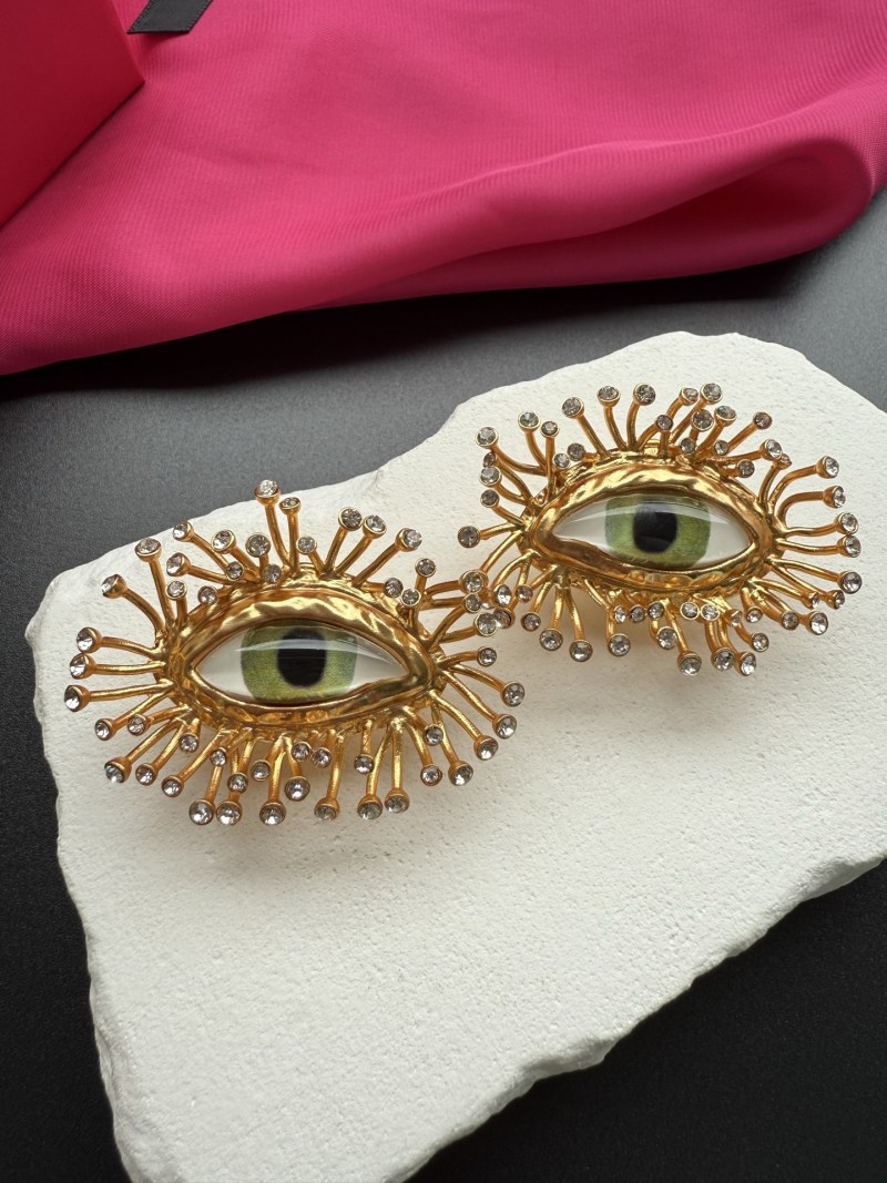Серьги в виде глаз с кристаллами Schiaparelli