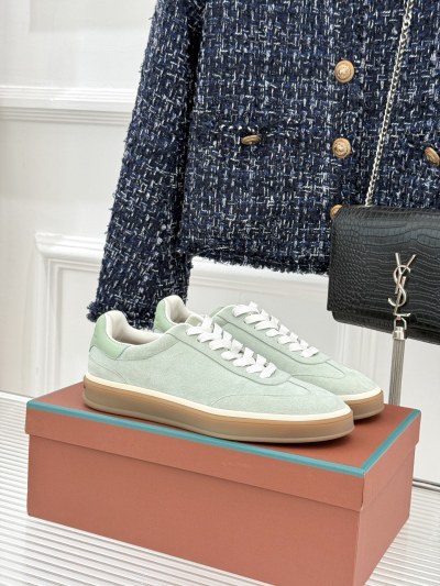Кроссовки Loro Piana Style Tennis Walk, светло-зеленые