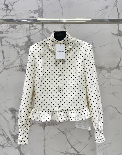 Женский укороченный жакет Valentino с рюшами