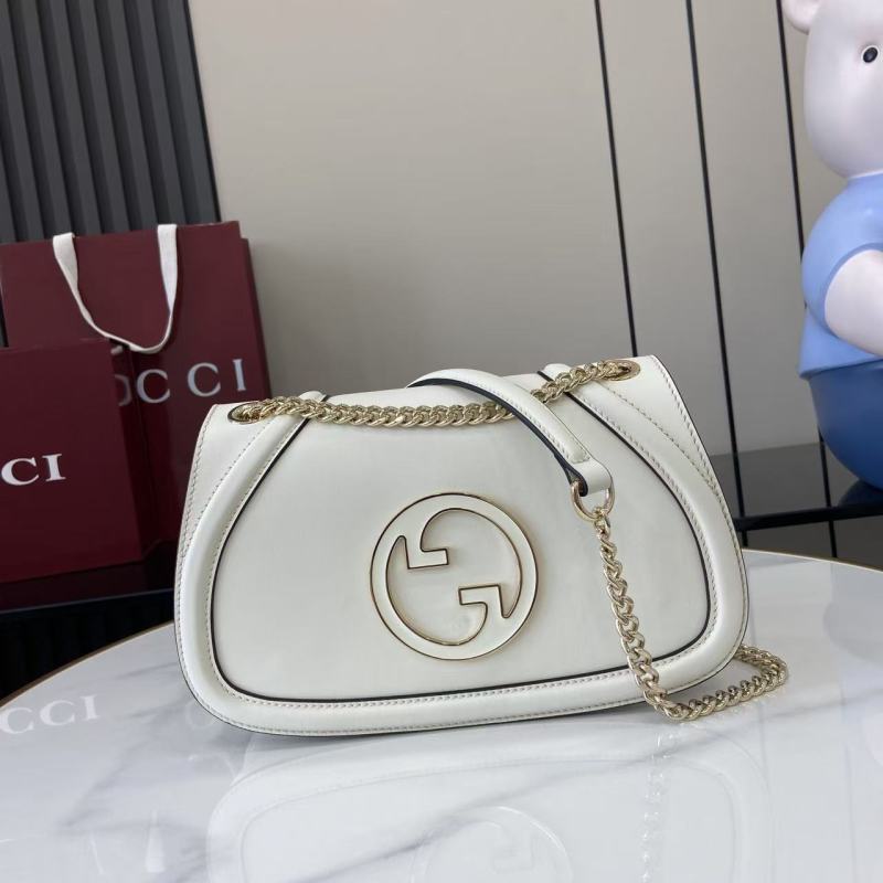 Сумка Gucci белая с цепочкой