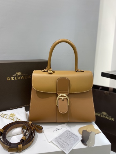 Сумка DELVAUX двухцветная карамель/коричневая
