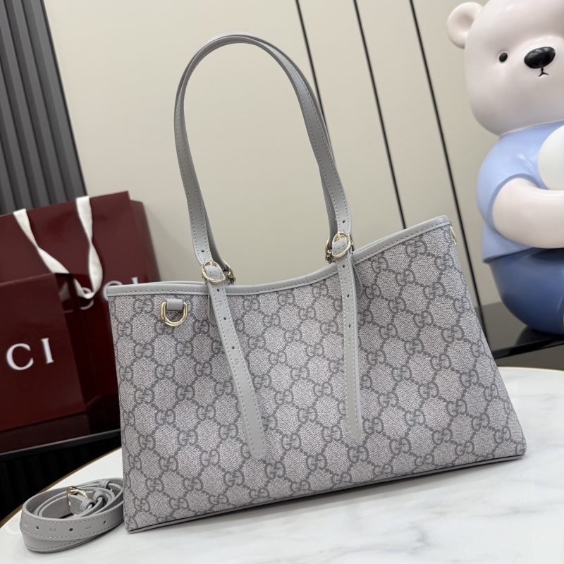 Сумка Gucci Тоут Серый Монограмма