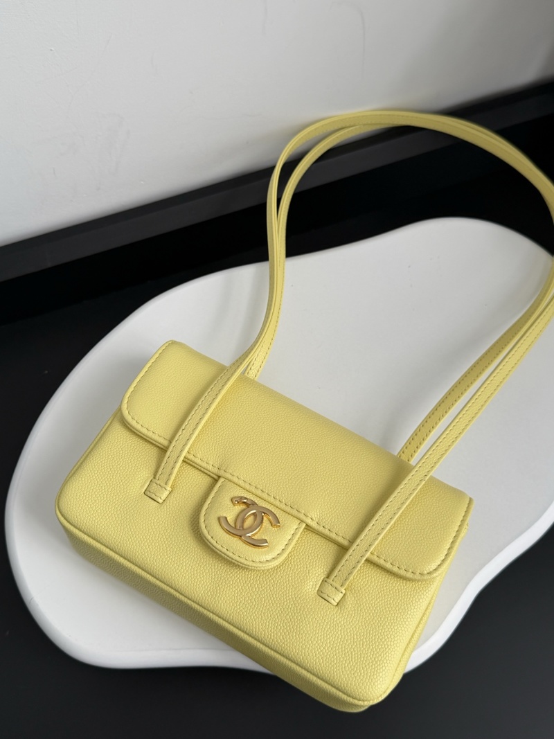 Сумка женская желтая Preppy Coco Chanel