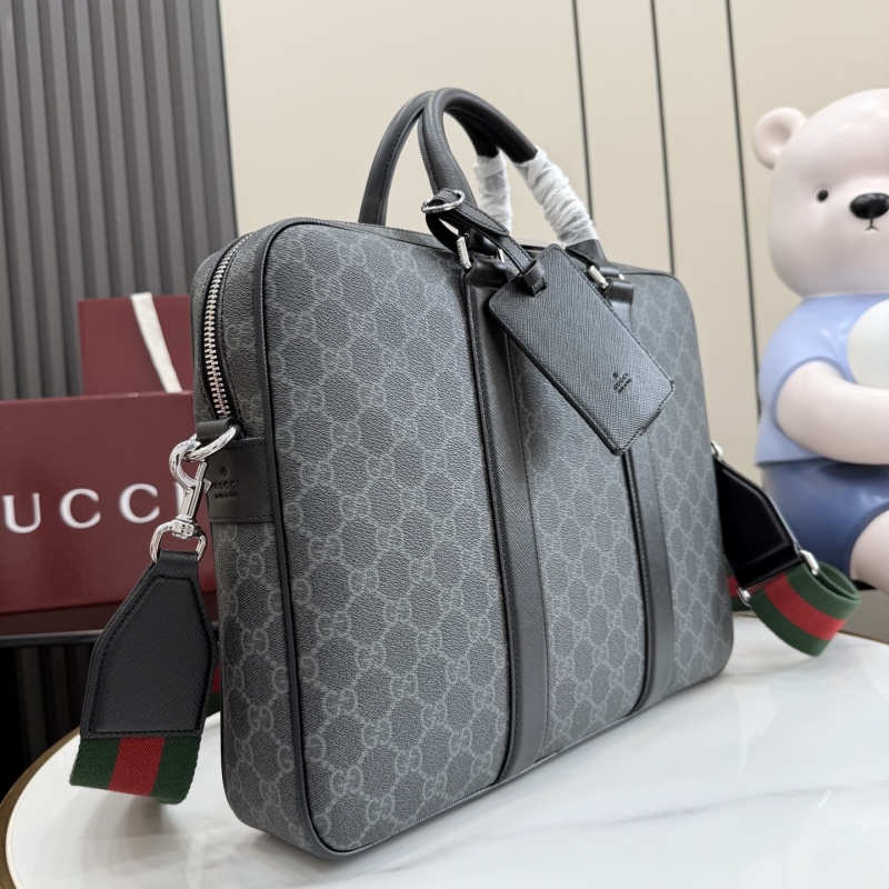 Портфель Gucci с монограммой и плечевым ремнем