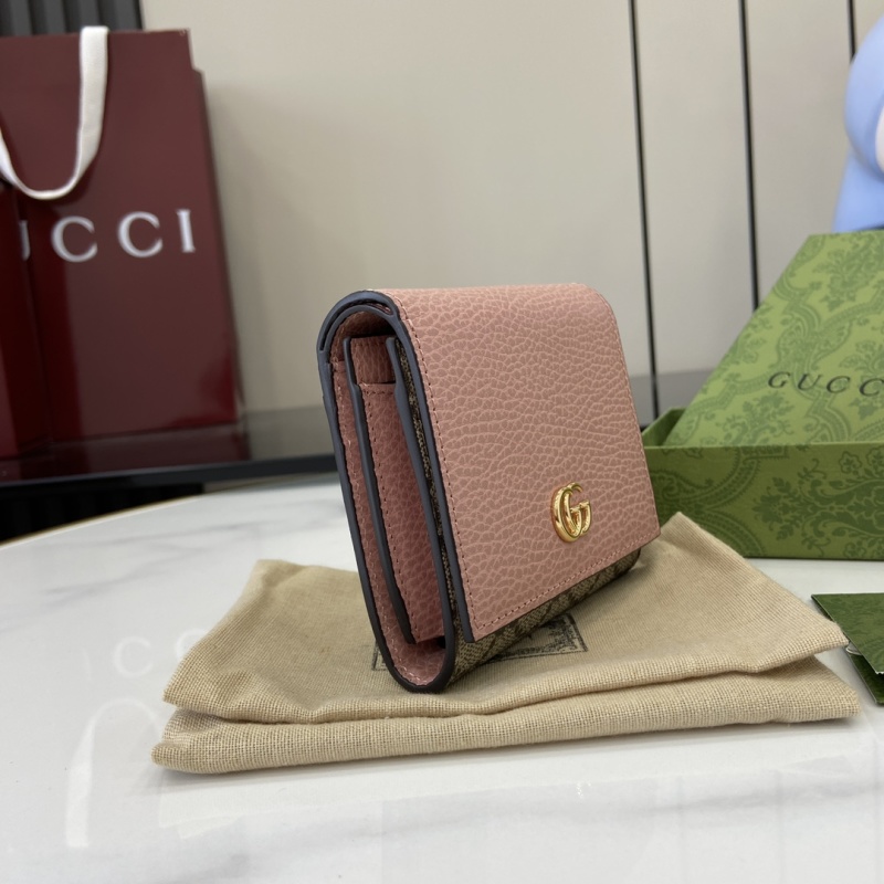 Портмоне Gucci розовое с логотипом