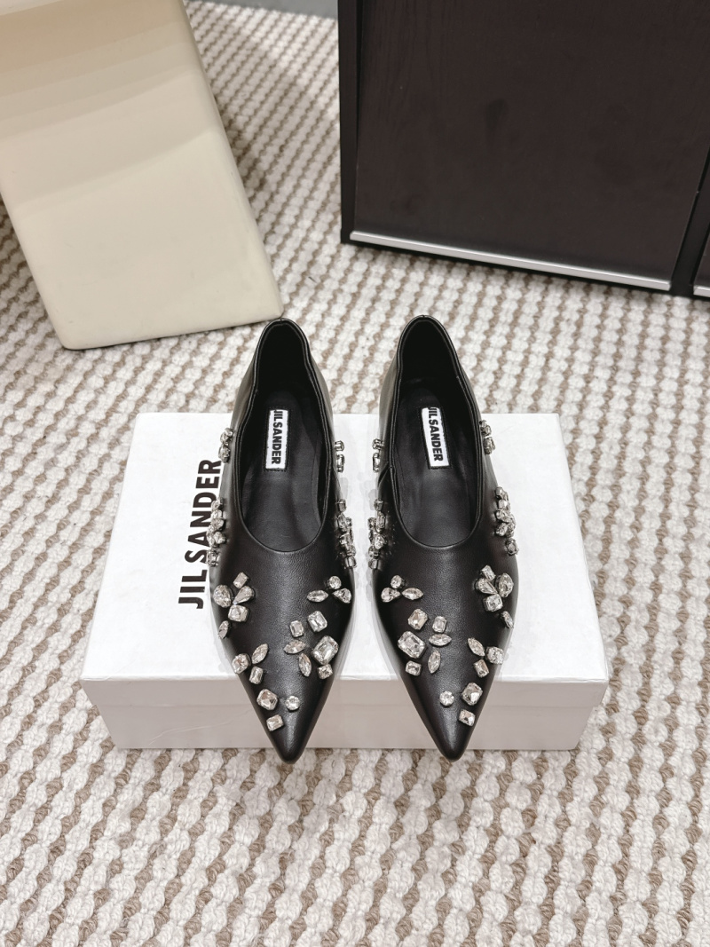 Женские туфли с инкрустацией Jil Sander