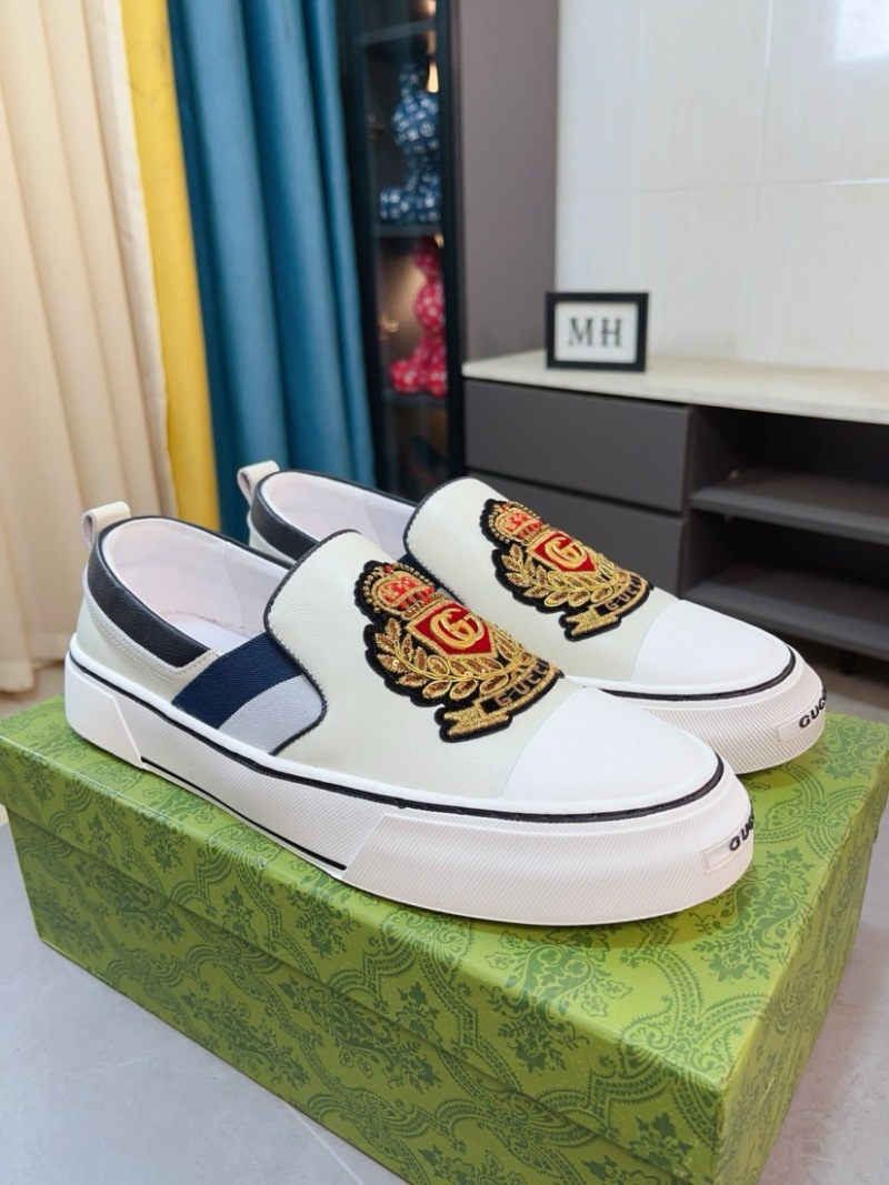 Мужские белые кроссовки Gucci
