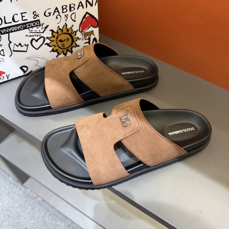 Мужские сандалии DG на платформе из нубука Dolce & Gabbana
