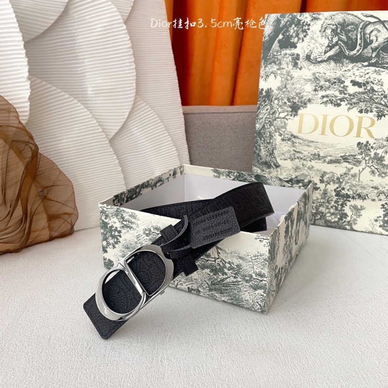 Ремень с пряжкой CD из натуральной кожи Dior