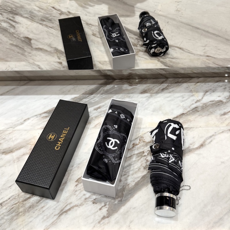 Складной зонт Chanel с защитой от дождя