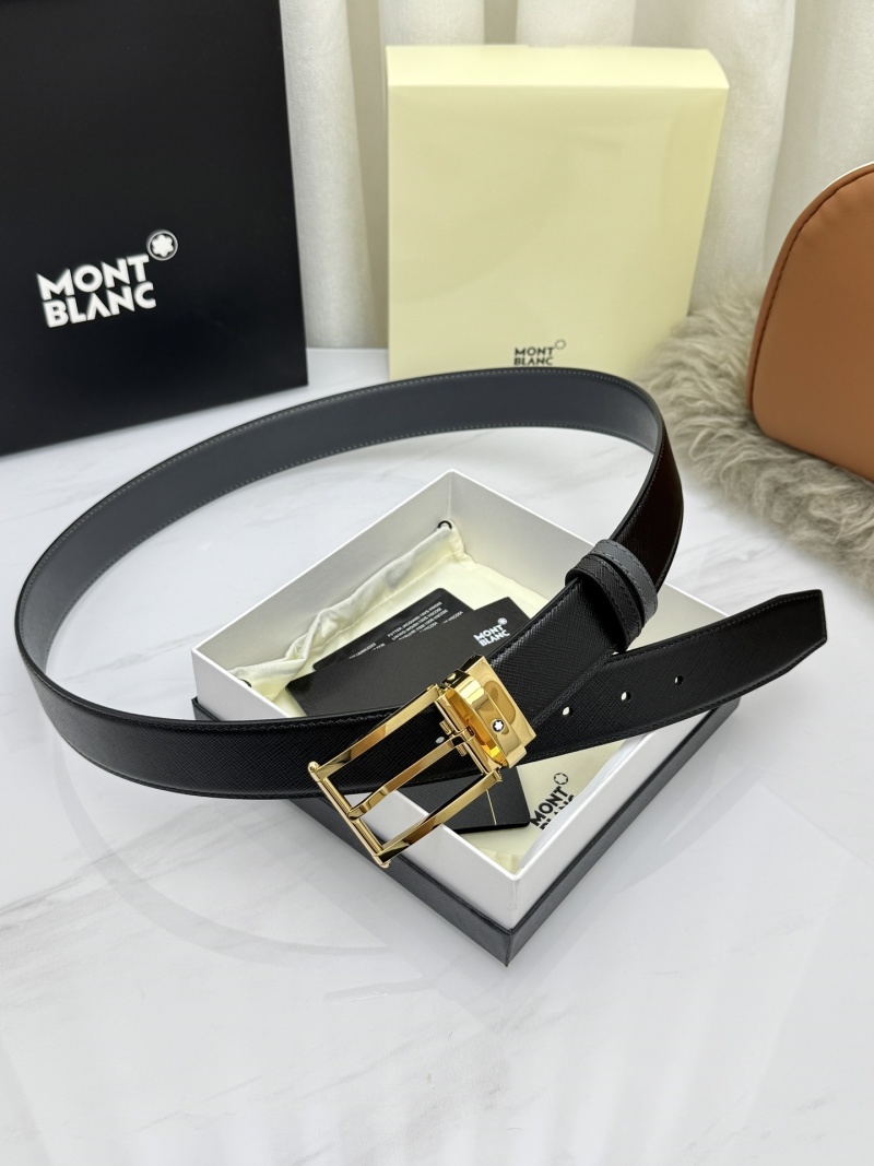 Мужской ремень из натуральной кожи Montblanc