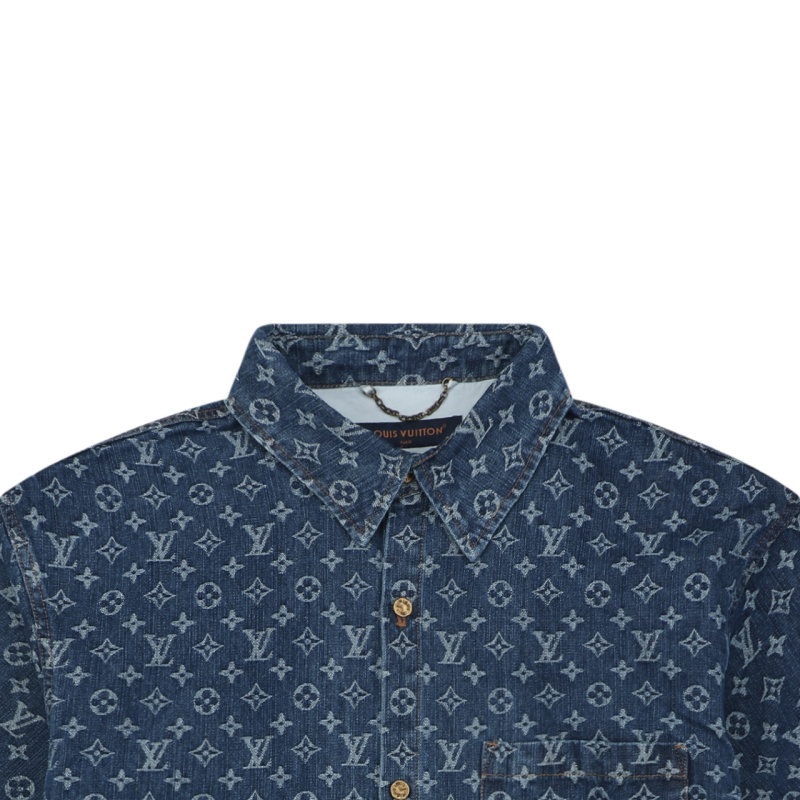 Мужская рубашка из денима с монограммой Louis Vuitton