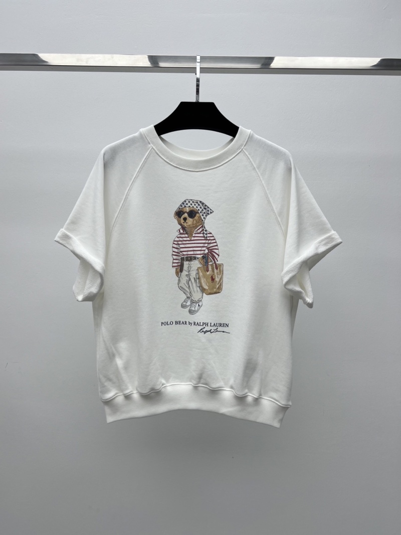 Футболка женская белая с принтом Polo Bear Ralph Lauren