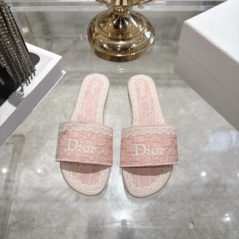 Женские розовые бальные сандалии с логотипом Dior