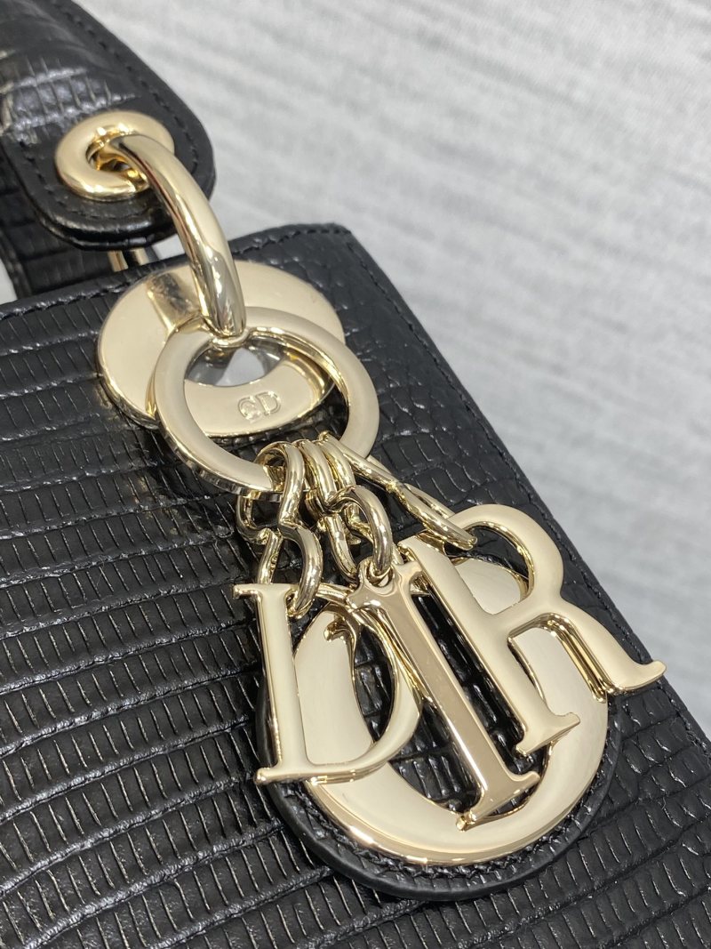 Черная сумка Dior Lady Dior с цепочкой