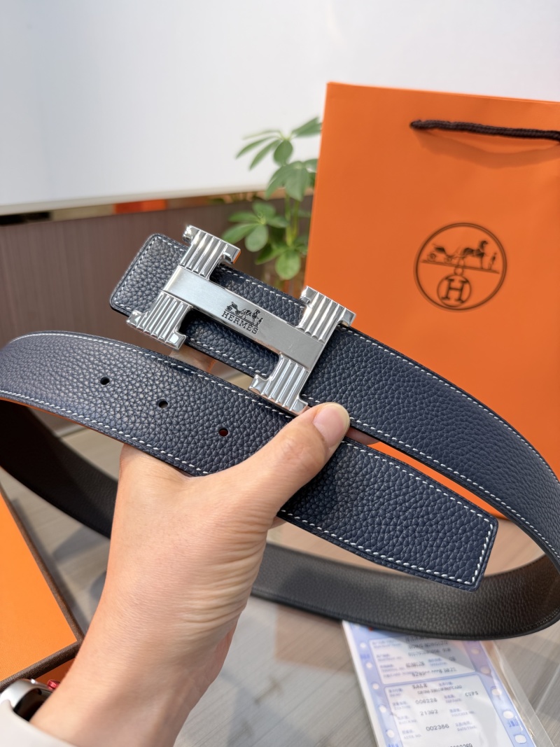 Ремень с пряжкой H из тисненой кожи Hermès